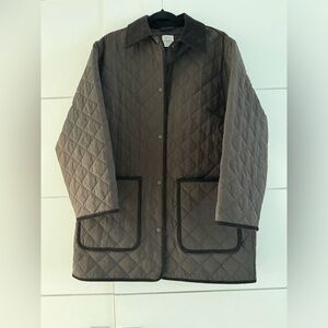 Toteme Brown Puffer Jacket with Quilted Design